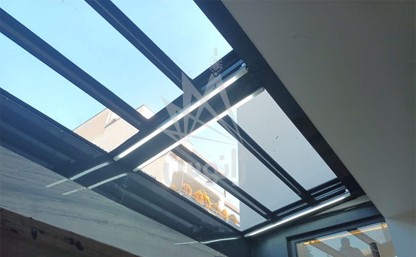 سقف متحرک شیشه‌ای لواسان