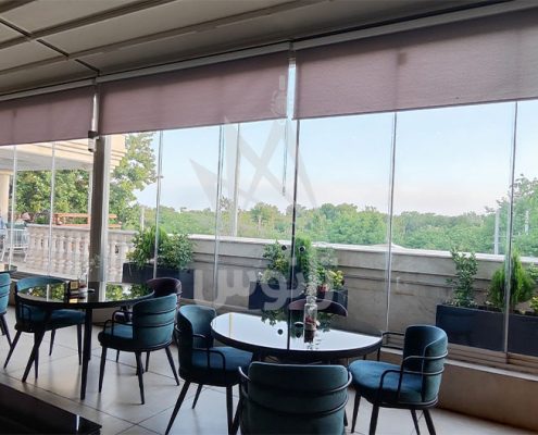 شیشه اسلایدینگ کافه رستوران دیاکو لانژ